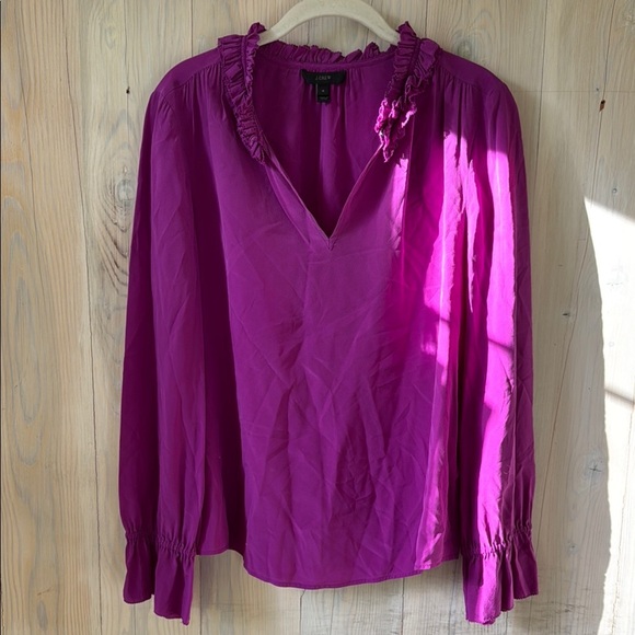 J. Crew Silk Blouse Size 4 - Picture 1 of 8